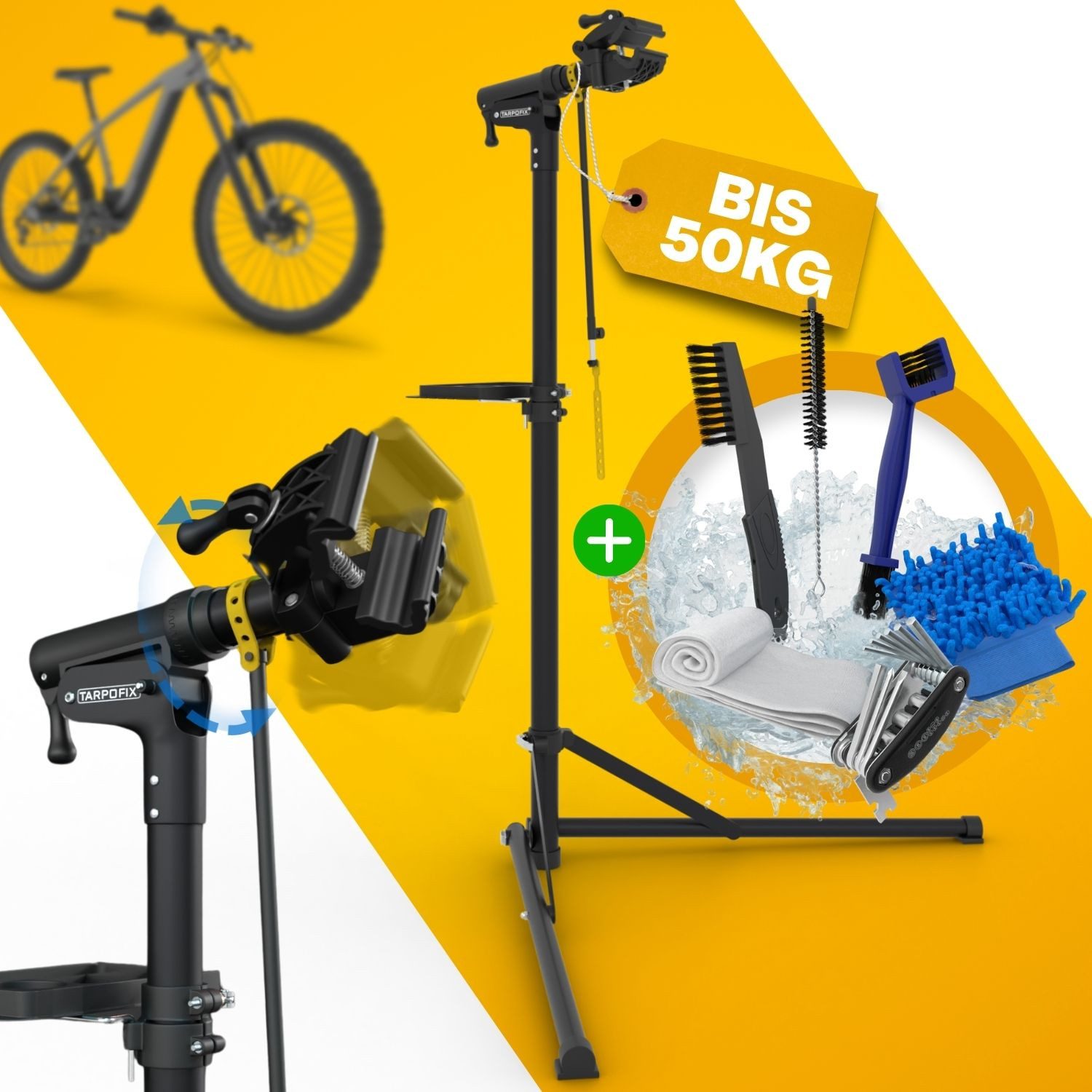 Tarpofix® Fahrrad-Montageständer Höhenverstellbarer Fahrrad-Montageständer günstig online kaufen