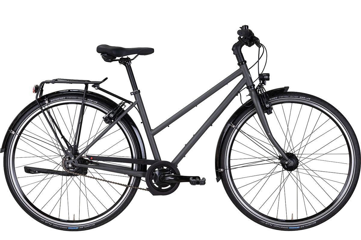 Kreidler Cityrad Kreidler City S1, Shimano Nexus 8-Gang Premium, Freilauf,HS22, 8 Gang, Trigger Schaltwerk, für Damen und Herren, rubinrot matt