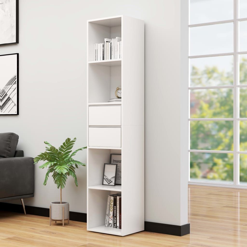 furnicato Bücherregal Weiß 36x30x171 cm Holzwerkstoff, günstig online kaufen