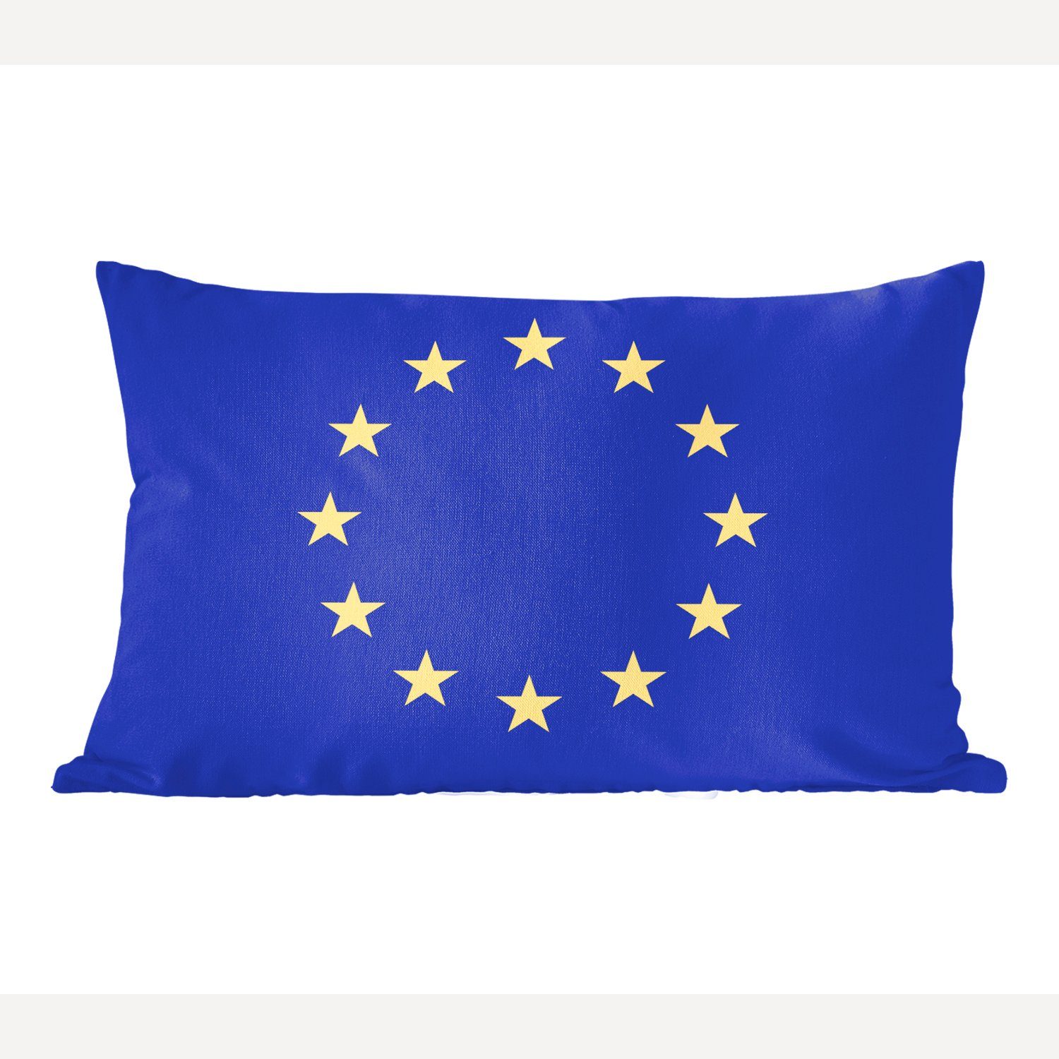 MuchoWow Dekokissen Flagge - Europäische Flagge, Wohzimmer Dekoration, Zierkissen, Dekokissen mit Füllung, Schlafzimmer