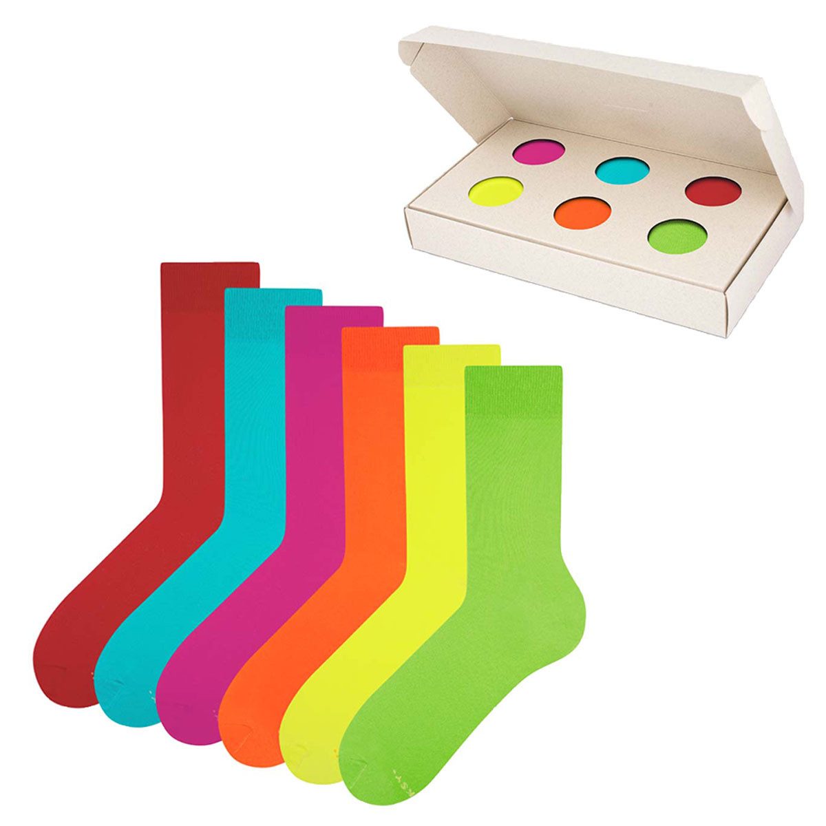 ZOOKSY Socken BASIC Colour Box Socken Set einfarbig 6 Paar