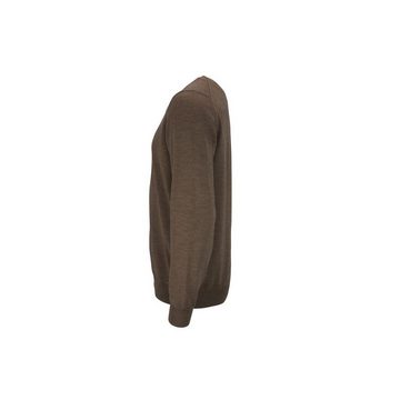 OLYMP V-Ausschnitt-Pullover braun regular fit (1-tlg)