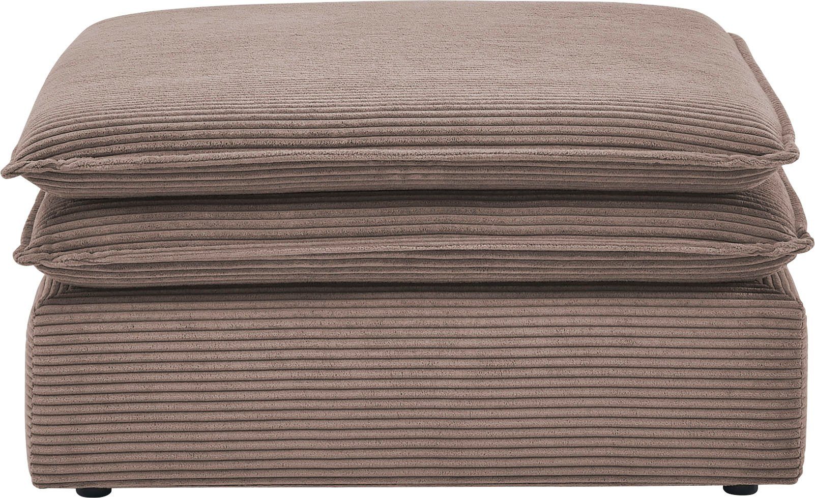 Home affaire Sitzgruppe PIAGGE, (2-tlg), 3-Sitzer-Sofa mit Bettfunktion und Loveseat-Hocker im Set