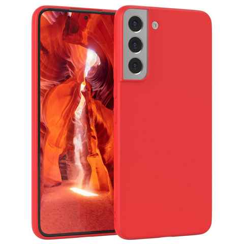 EAZY CASE Handyhülle TPU Hülle für Samsung Galaxy S22 Plus 5G 6,6 Zoll, Silikon Schutzhülle mit Kameraschutz stoßfest handycover elastisch Rot