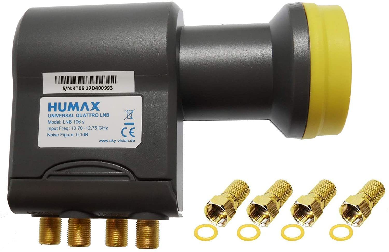 Humax Humax Gold Quattro Lnb, digitales Satelliten universal Lnb für Multisc Universal-Quattro-LNB