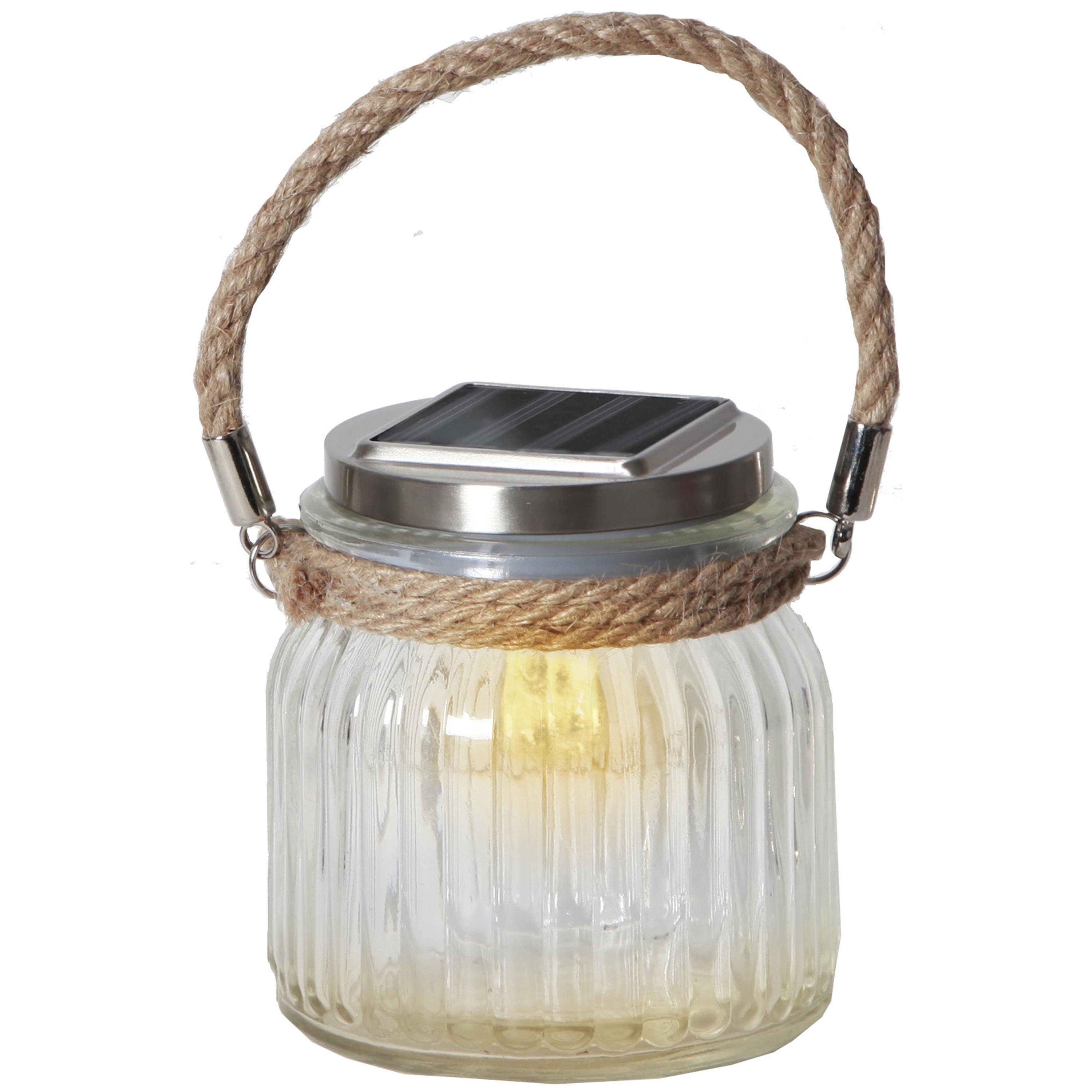 STAR TRADING LED Solarleuchte Jamjar, Solar-Tischdeko, Tischleuchte Jamjar Outdoor