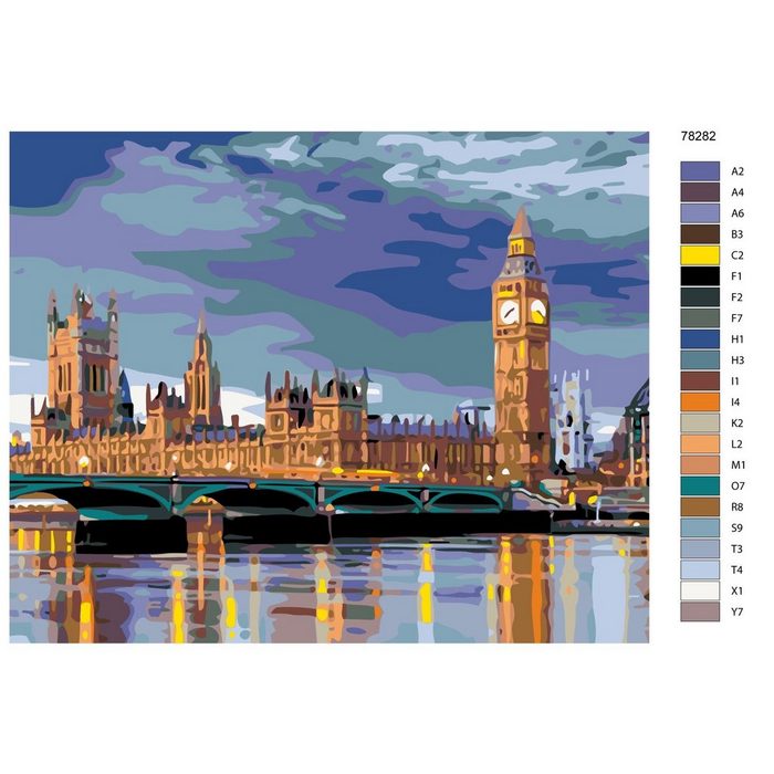 Marussia Kreativset Malen nach Zahlen "Big Ben London" 40x50cm KTMK-78282 (embroidery kit)