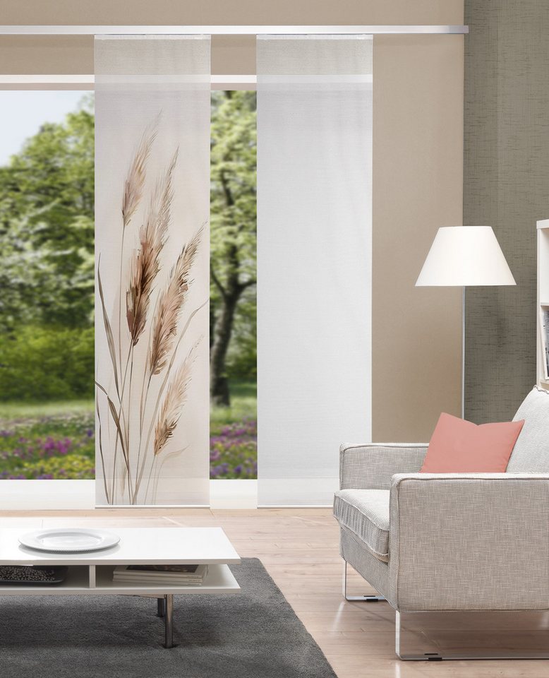 Vision S Schiebegardine AUREA (1 St), Paneelwagen, halbtransparent, Polyester, digital bedruckt