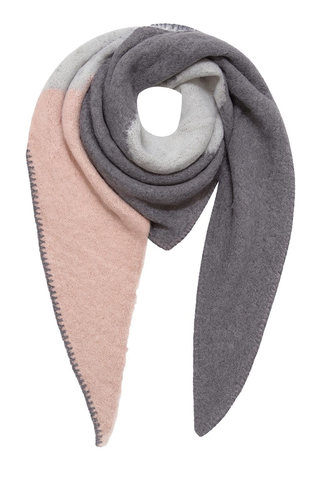 Faera Modeschal Modern mit Kontrastnaht, (1-St), 9429 in Grau