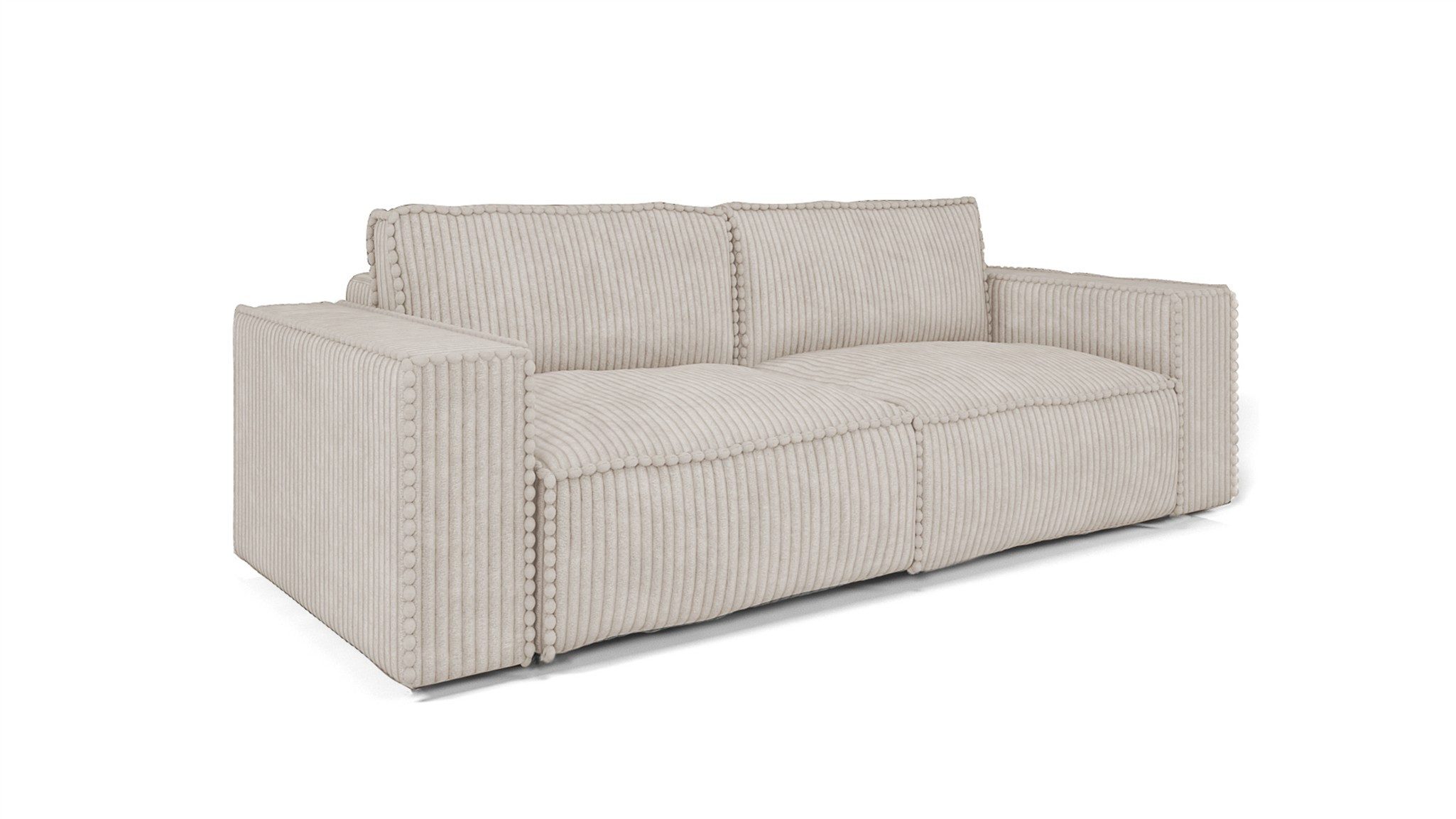 Fun Möbel 3-Sitzer Sofa FUN AVIELA mit Schlaffunktion in Stoff Tilia, Rundumbezug und ausziehbare Liegefläche