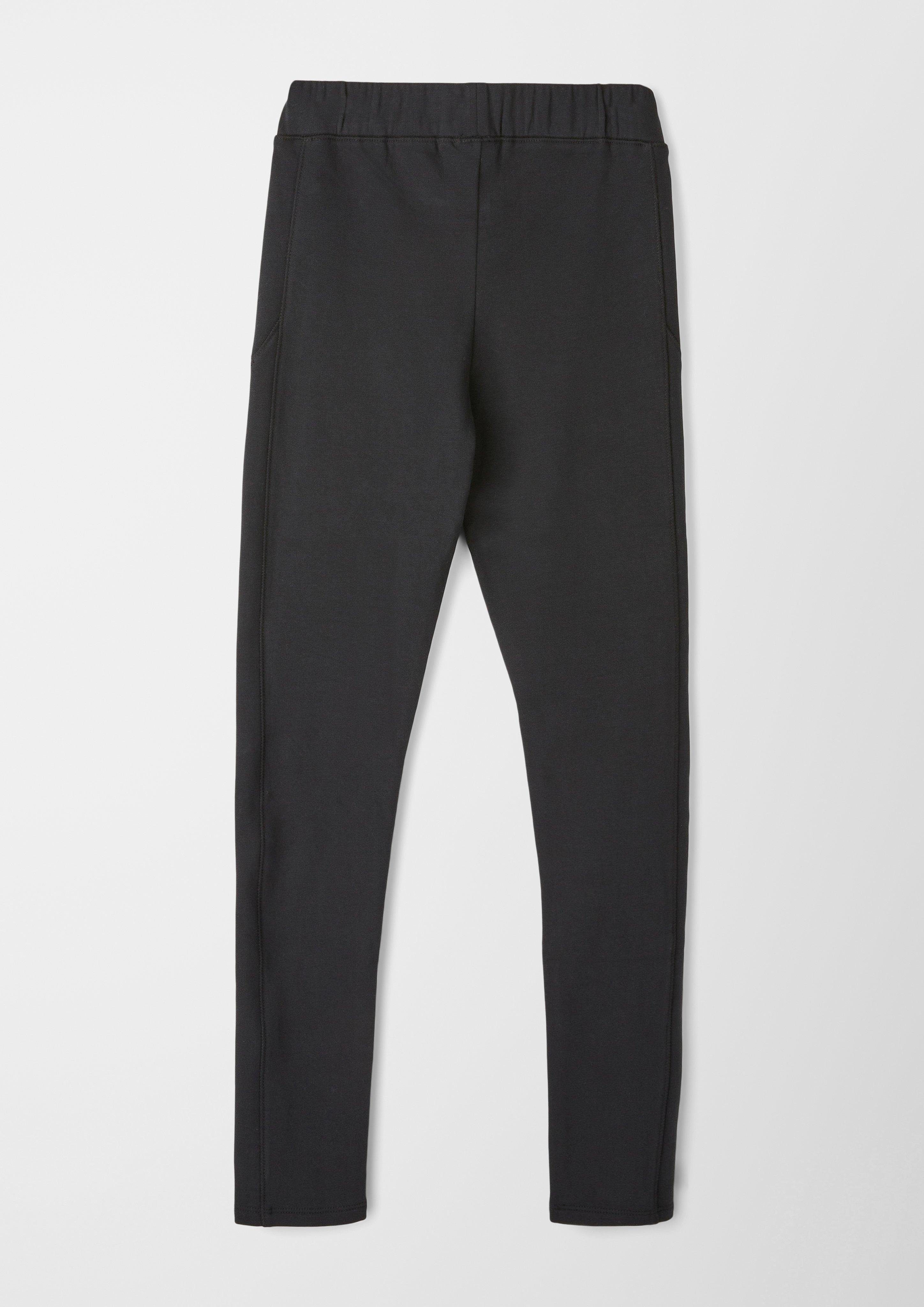 Tapered Regular: s.Oliver schwarz Ziernaht mit Leggings Leg Leggings