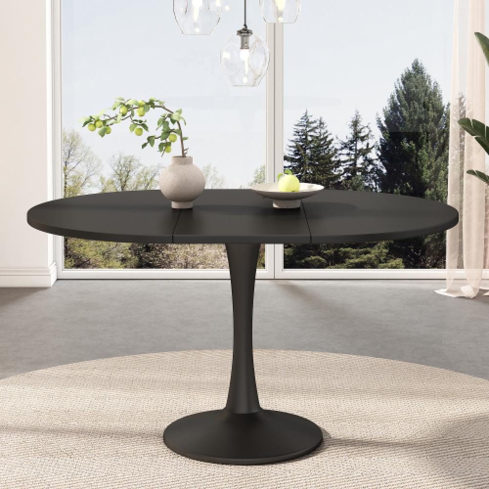 BBWL Esstisch oval modern MDF 100–140 cm platzsparender Küchentisch, Ausziehbarer Esstisch Multifunktion Kaffee Freizeittisch