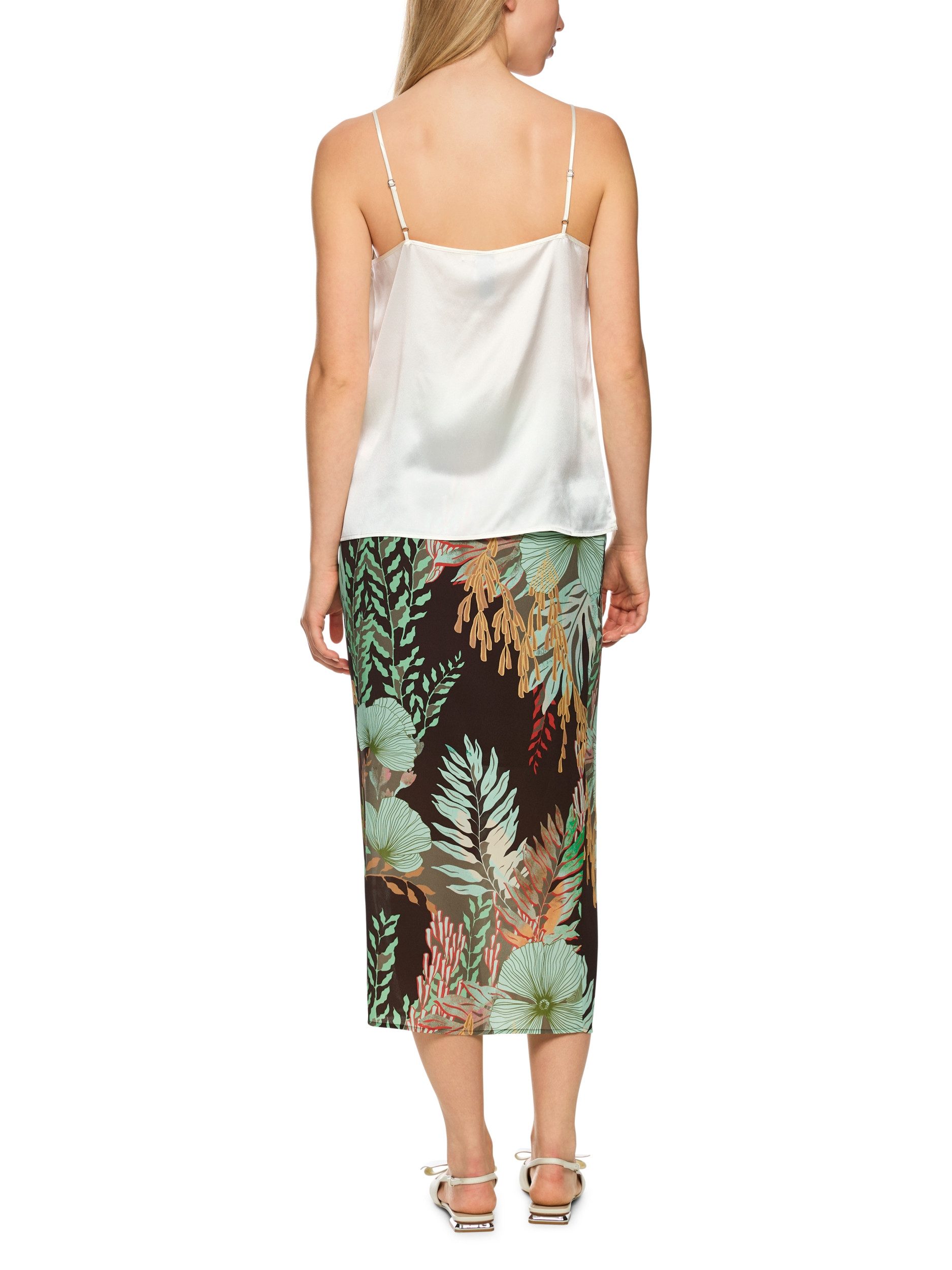 Marc Cain Blusentop Seiden-Top mit Spitze - Regular Fit