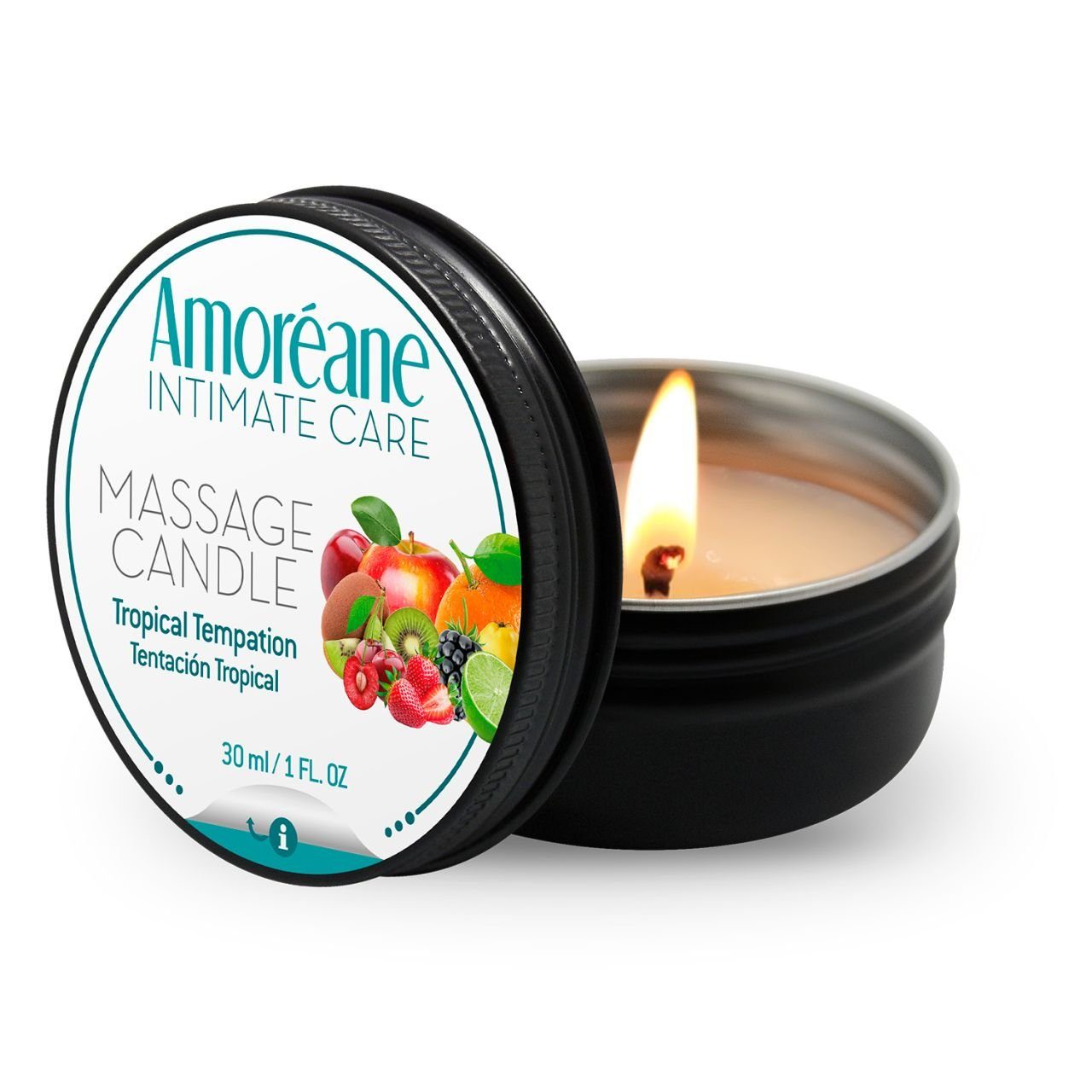 Massagekerze 150 ml - AMOREANE Massage Candle Tropical Temptation 30ml, 5 pcs