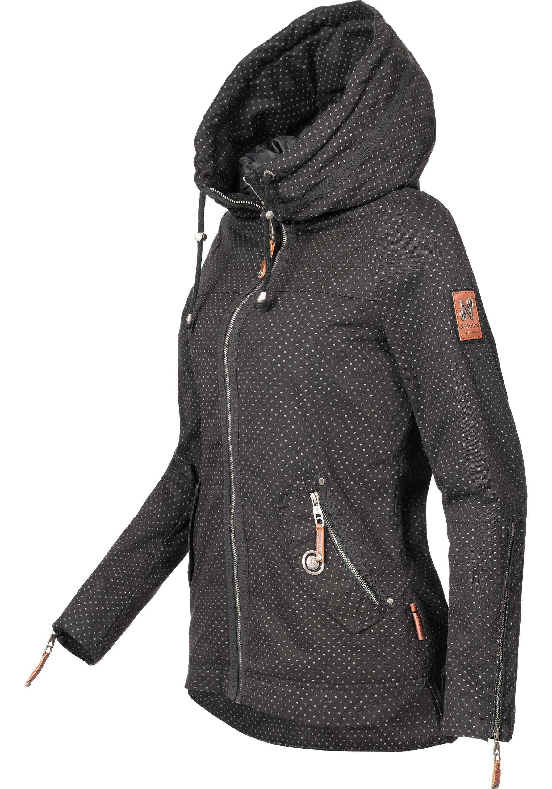Navahoo Outdoorjacke Wekoo moderner Damen Übergangsparka aus Baumwolle mit Kapuze