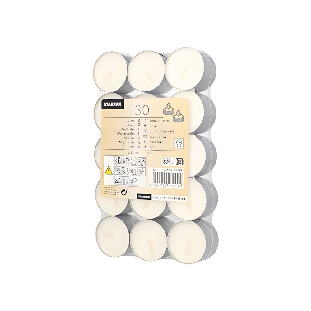 PAPSTAR Teelicht Teelichte Ø 37 mm, 16 mm weiss 30 Stk