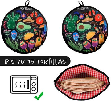 Tortillada Brotkorb Tortilla Wärmer Schwarz