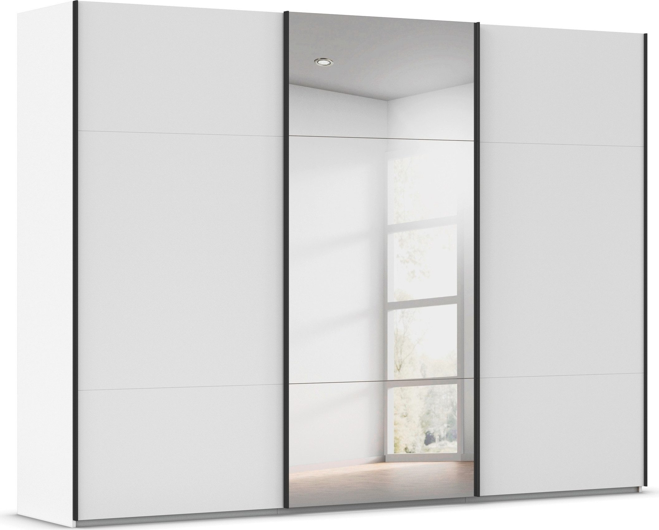rauch Schwebetürenschrank Kleiderschrank Schrank Garderobe Schlafzimmerschrank CONTIDO (3 verschiedene Ausstattungen BASIC/CLASSIC/PREMIUM (inkl. SOFT-CLOSE) aus hochwertigem Material in 6 Breiten 2 Griff-Farben MADE IN GERMANY