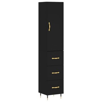 vidaXL Kleiderschrank Regal Highboard Schrank Hochschrank Schwarz 34,5x34x180 cm Holzwerksto