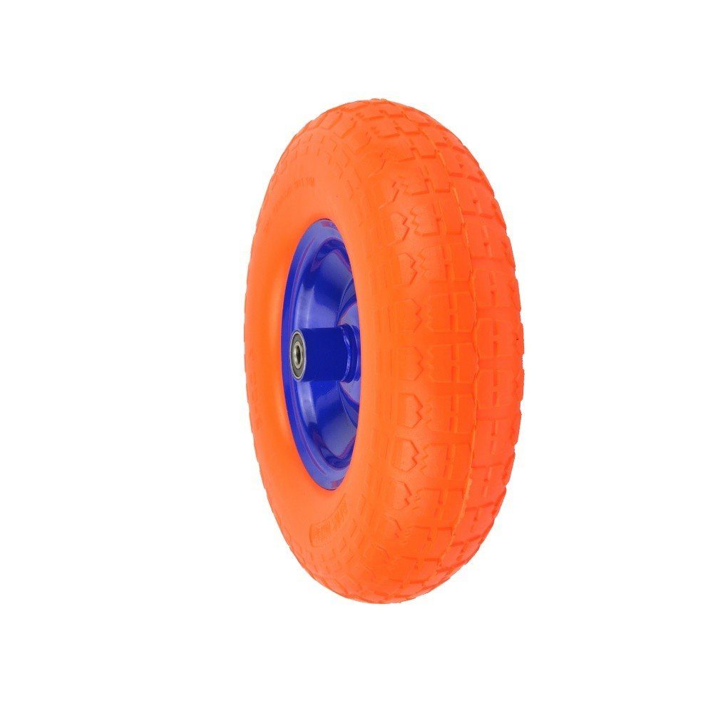 Schubkarren-Rad Schubkarrenrad Polyurethan 4.00-6 PU orange (1 St), Typ 4.00-6