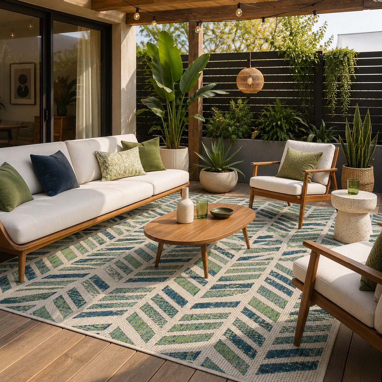 Pergamon Outdoorteppich In- und Outdoor Teppich Carpetto Vintage, Rechteckig, Höhe: 6 mm
