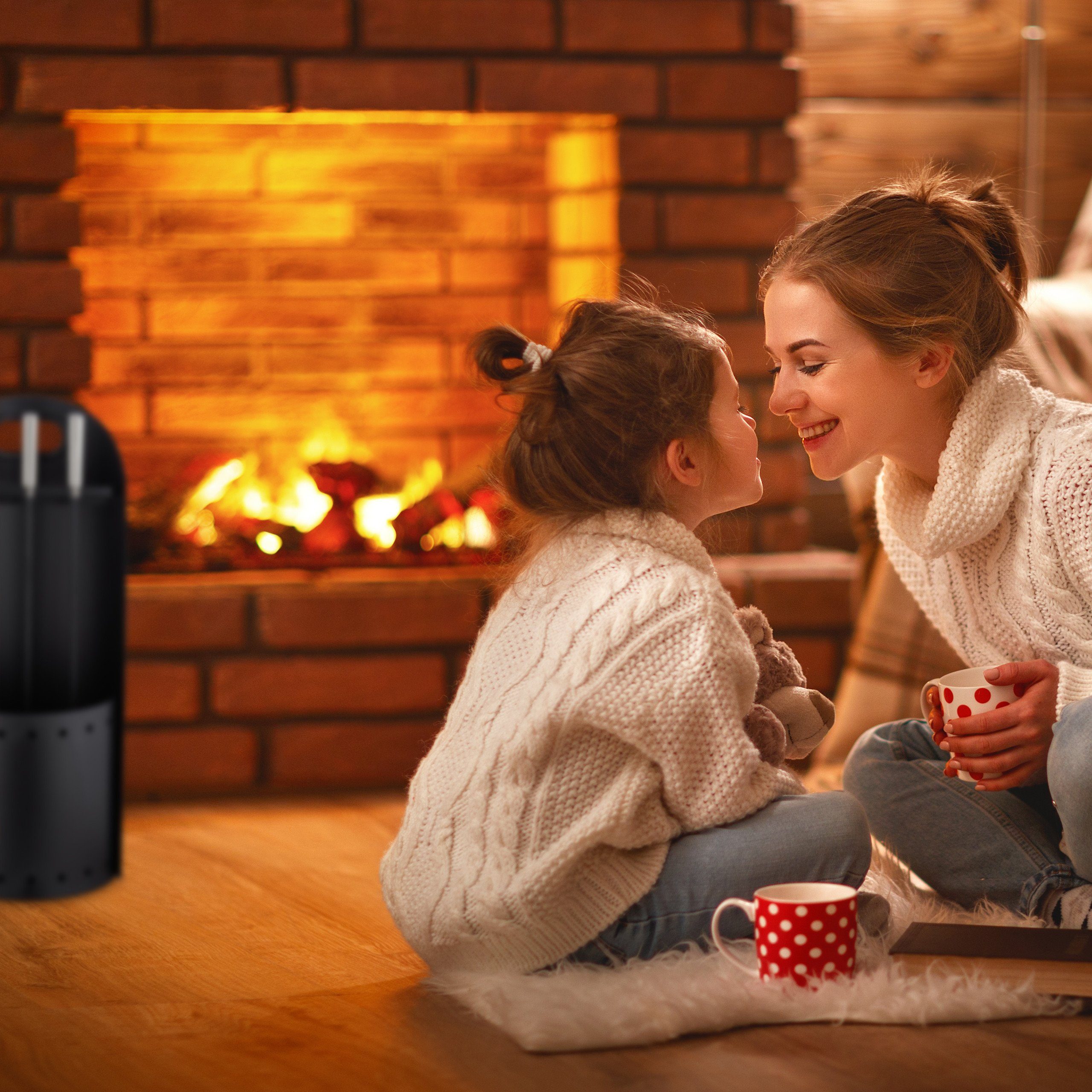 relaxdays Kamingarnitur Kaminbesteck modern 4-teilig