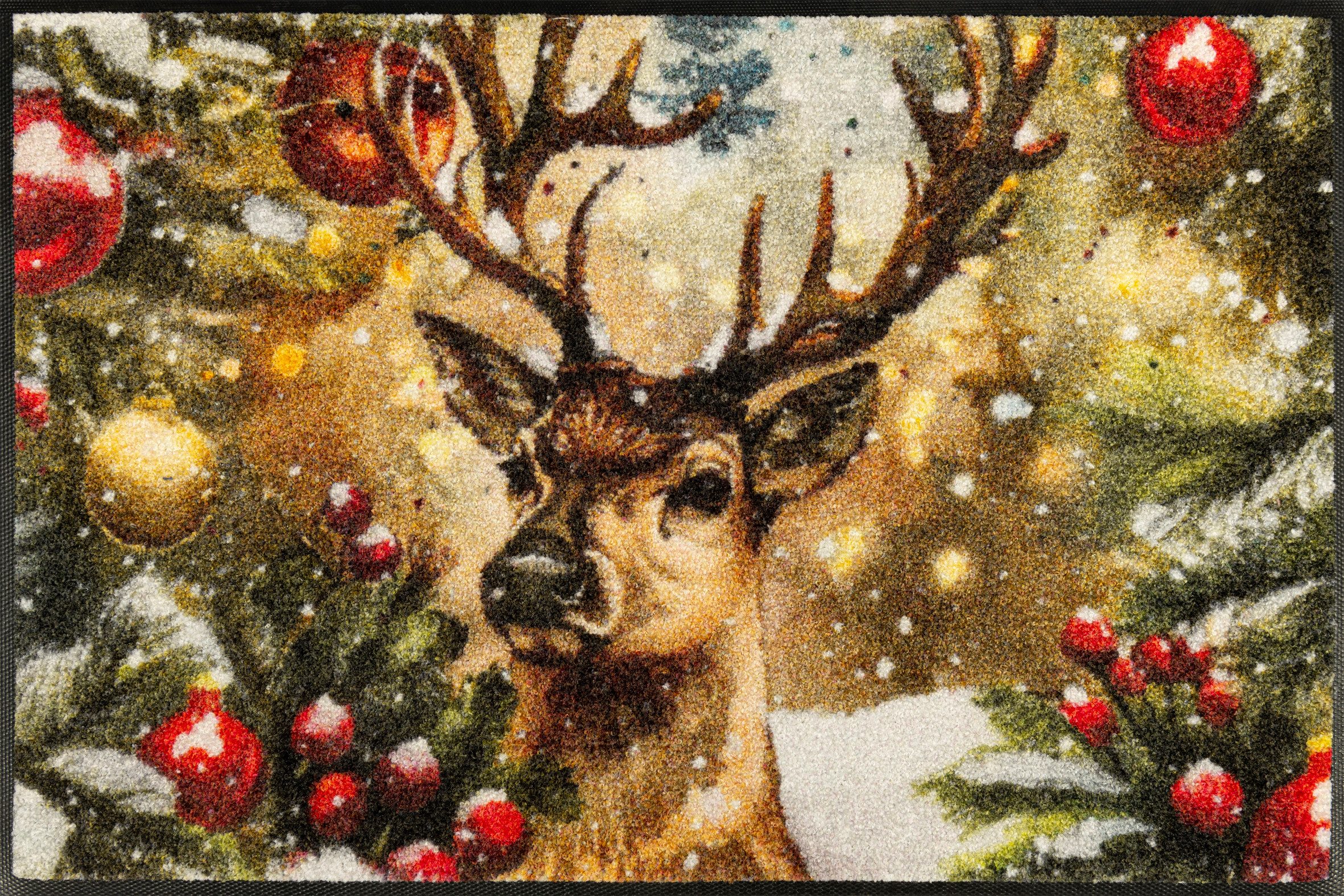 wash+dry by Kleen-Tex Fußmatte Festive Spirit, rechteckig, Höhe: 7 mm, waschbar und trocknergeeignet