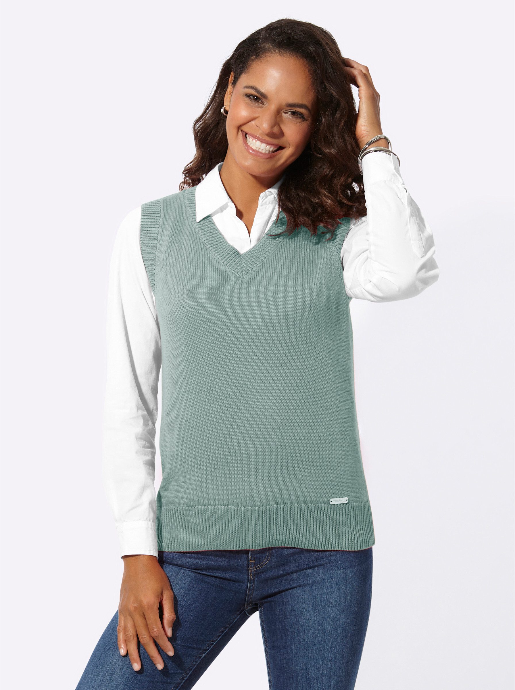 Witt Strickpullover Pullunder Ärmellos Jersey