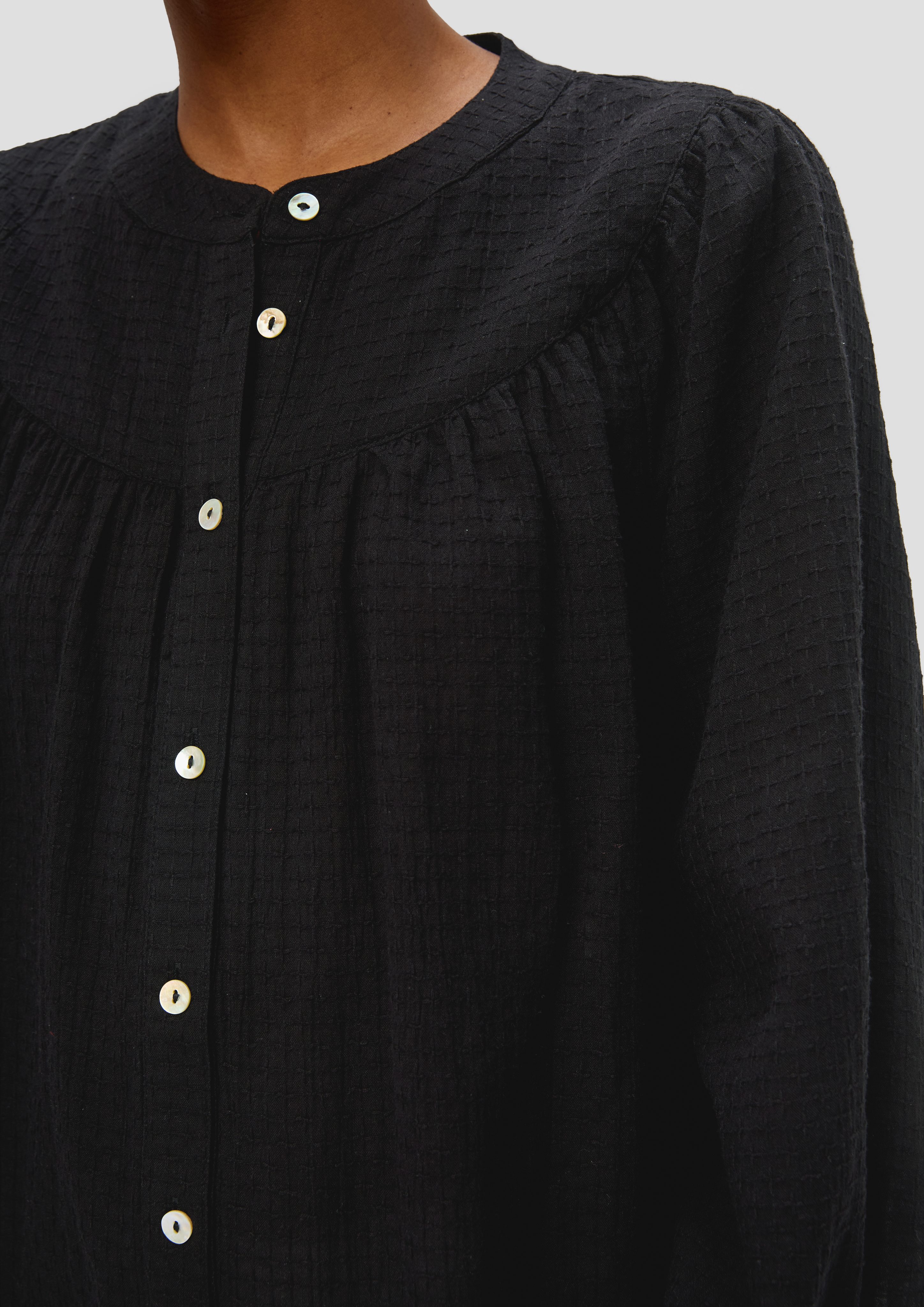 QS Langarmbluse Bluse mit Dobby-Struktur im günstig online kaufen
