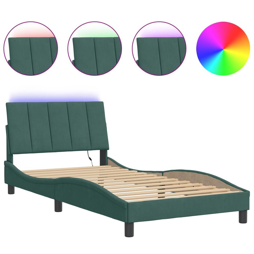 vidaXL Bett Bettgestell mit LED ohne günstig online kaufen