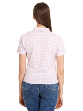 Pussy Deluxe Kurzarmbluse Lightpink Plaid