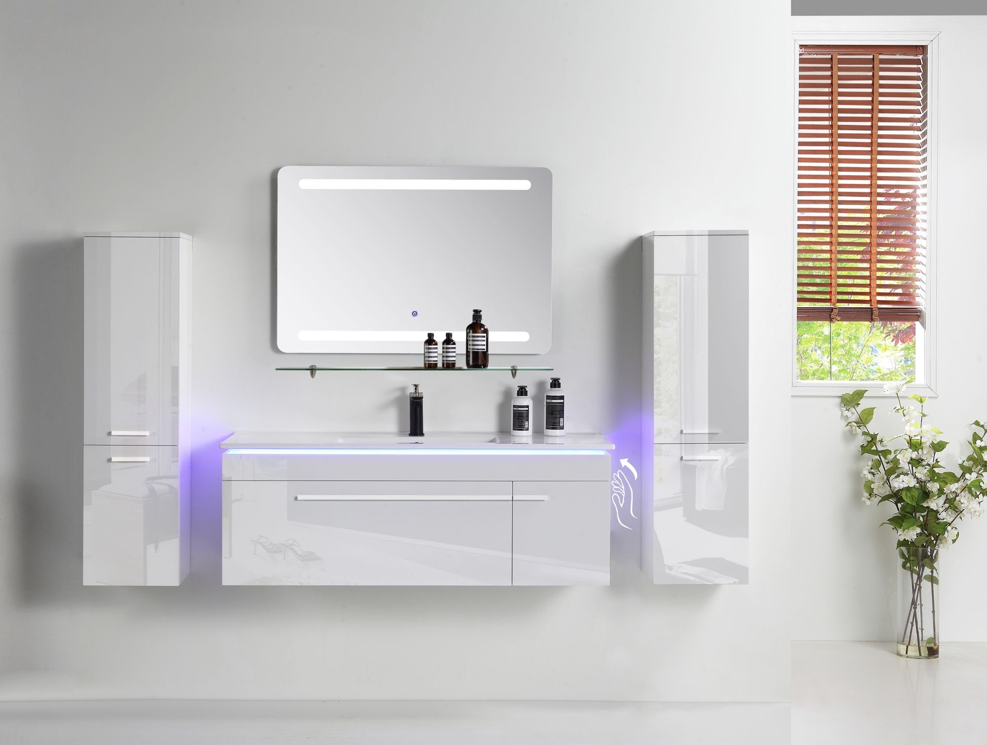 Faizee Möbel Badmöbel-Set Badmöbel set, Weiß günstig online kaufen
