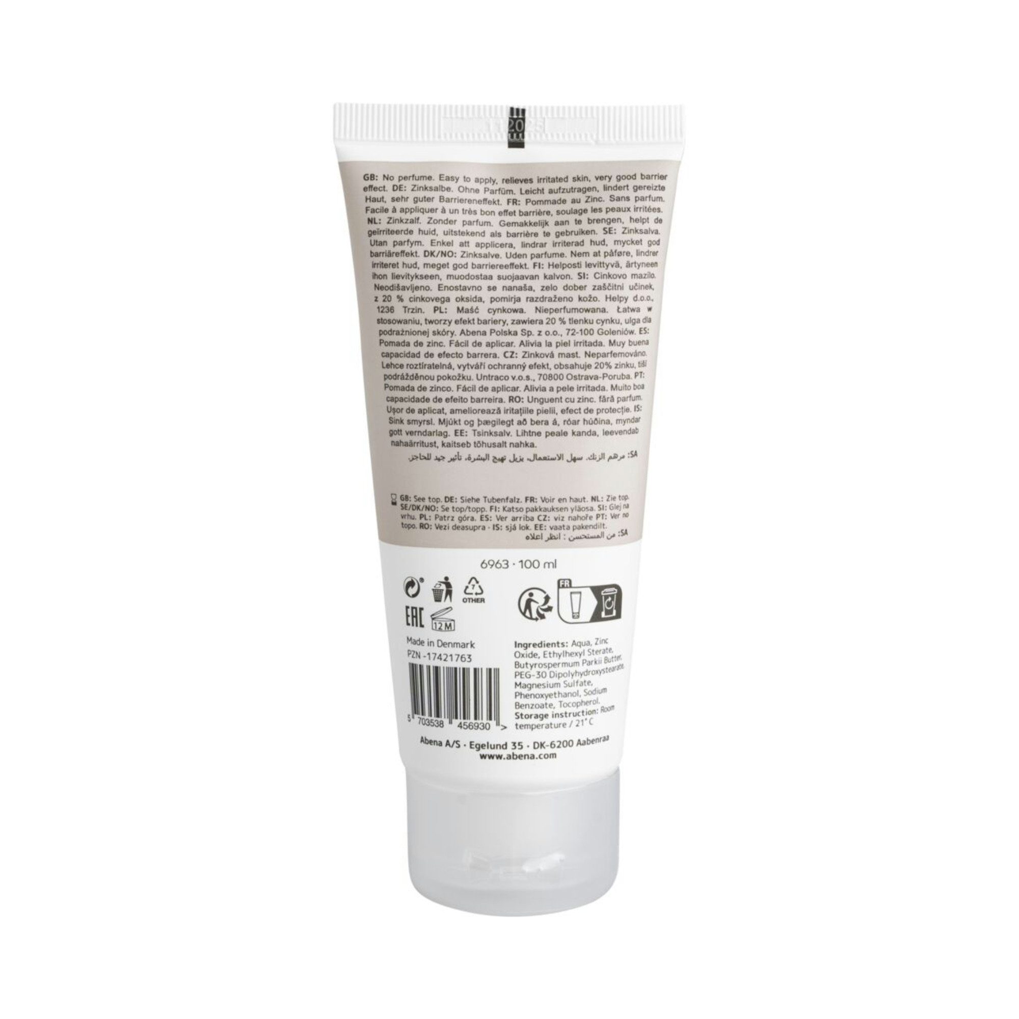 ABENA GmbH Körperpflegemittel ABENA - ZINKSALBE 20% - 100ml