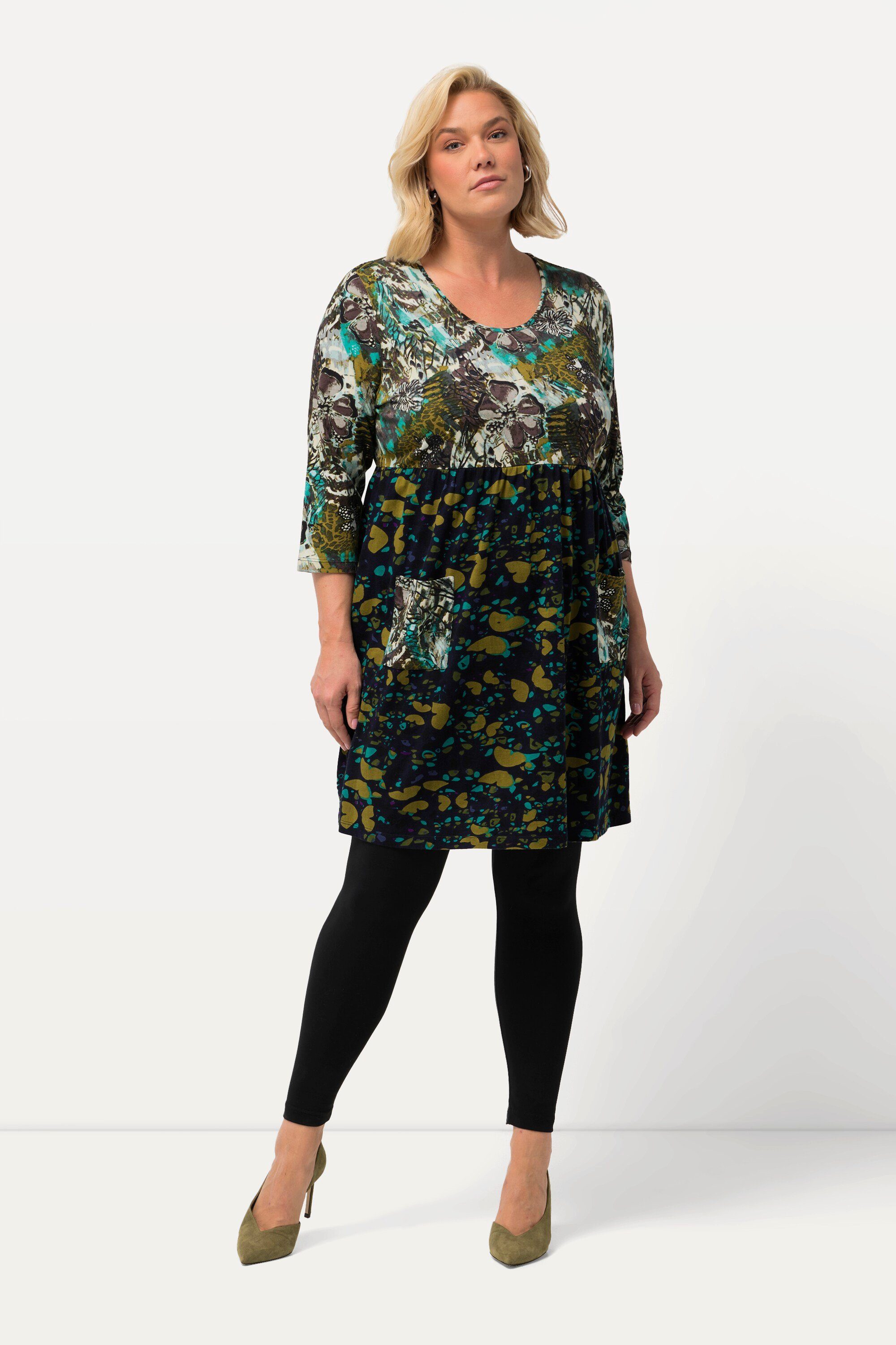 Ulla Popken Longshirt Longshirt Patchlook A-Linie günstig online kaufen