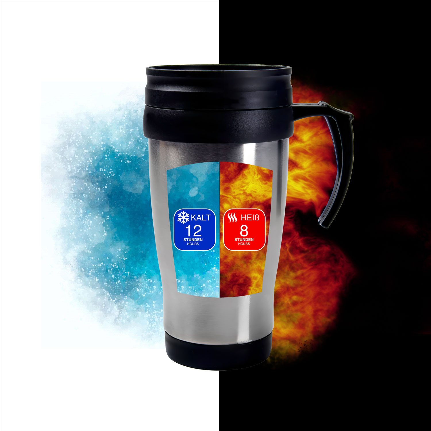 Goods+Gadgets Thermobecher Thermobecher Coffee to Go 400 ml – Edelstahl Isolierbecher mit Deckel, To-Go Mehrweg Iso-Tasse Kaffeebecher – Bild 2 von 4