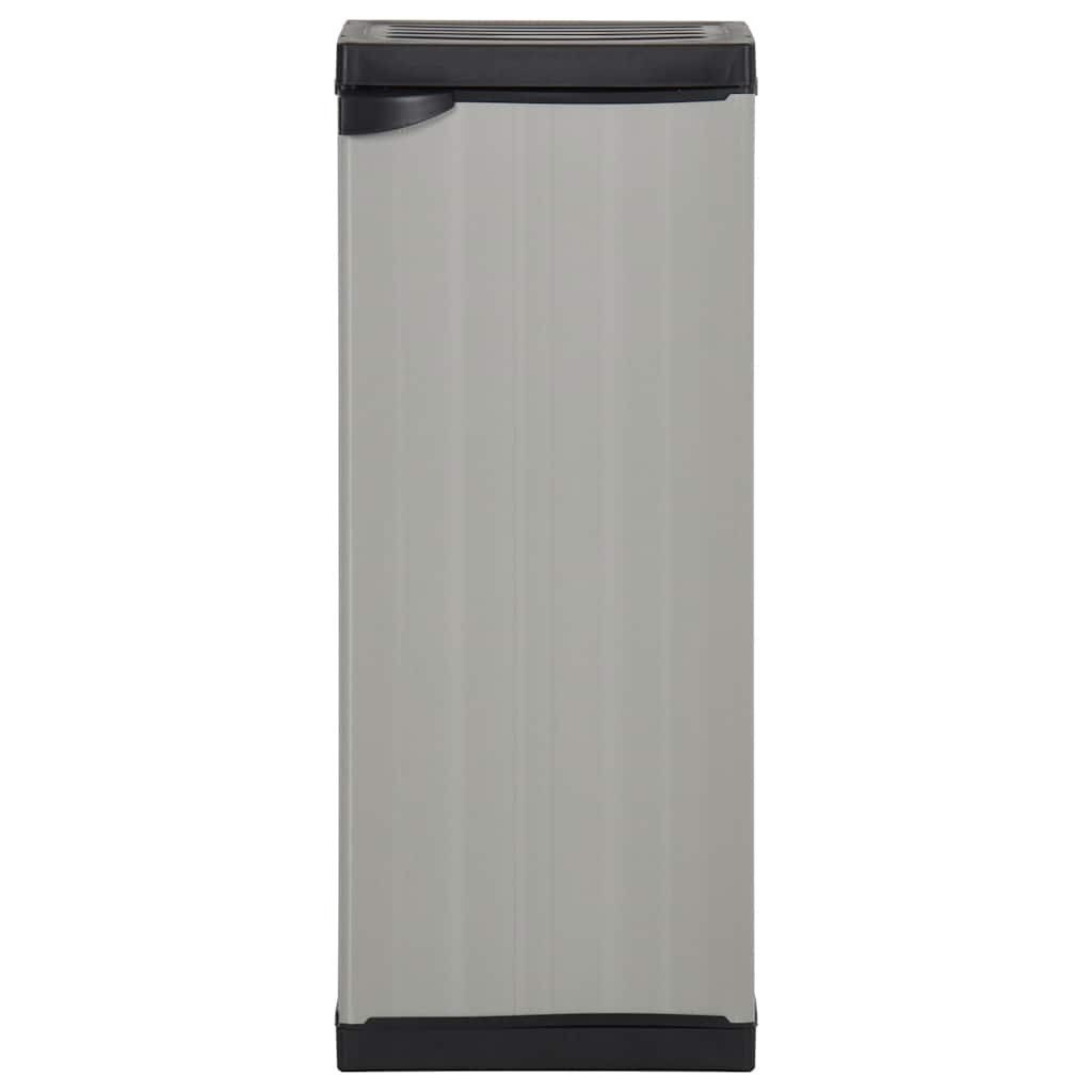 vidaXL Mehrzweckschrank Garten-Lagerschrank mit 1 Boden Grau und Schwarz 35x40x85 cm (1-St)