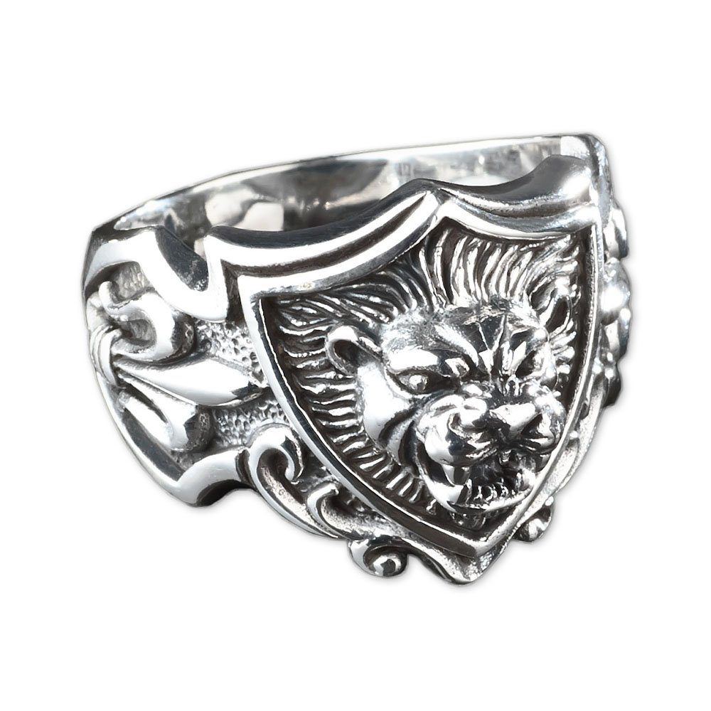 viva-adorno Silberring Herren Ring Löwe 3D günstig online kaufen