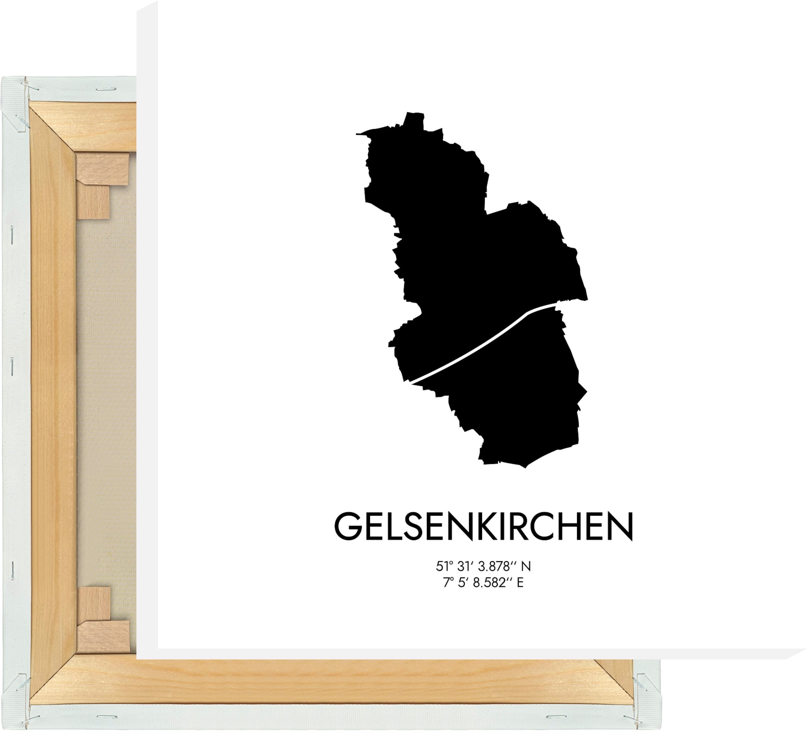 MOTIVISSO Leinwandbild Gelsenkirchen Koordinaten #3
