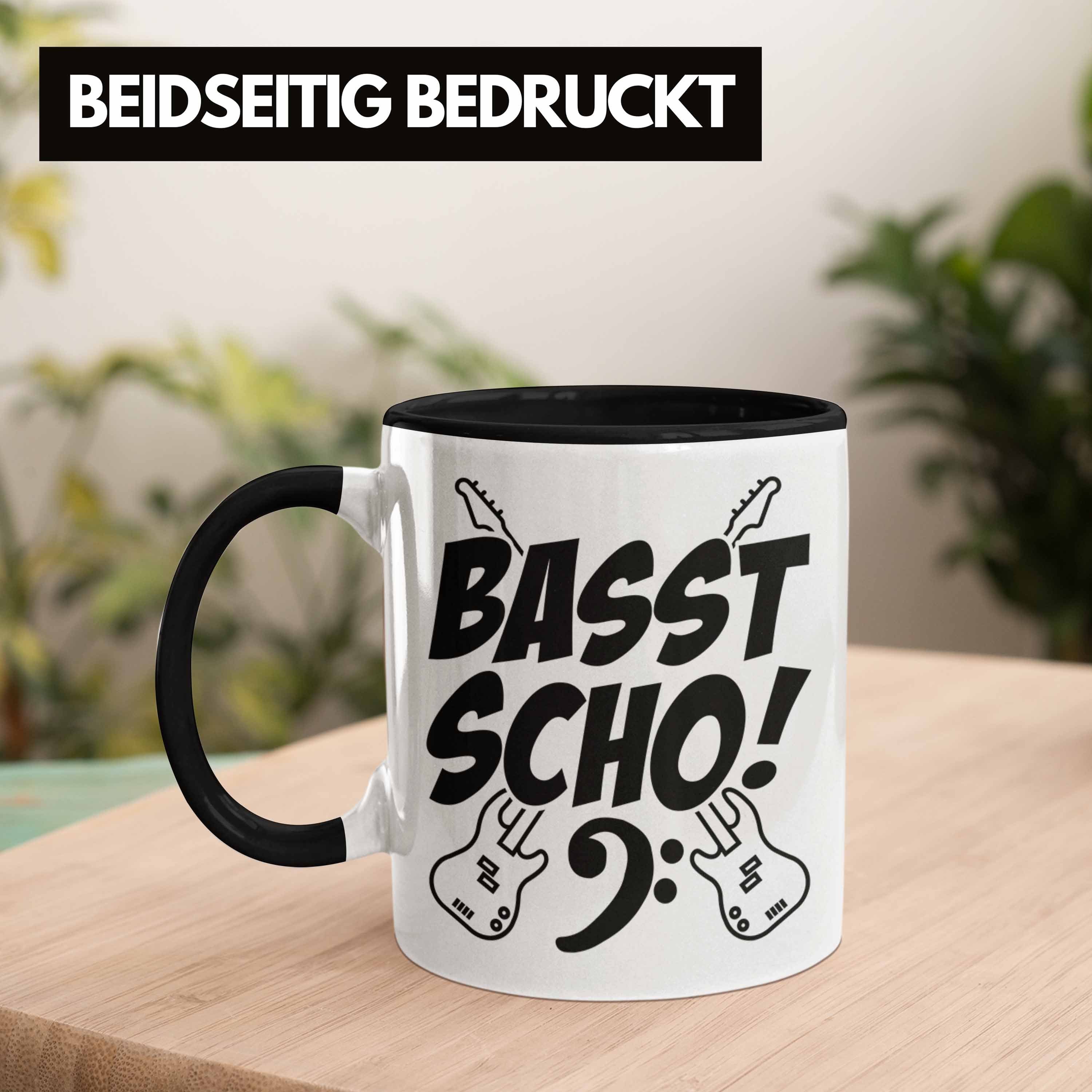 Bassist Tasse S Tasse Basst Geschenkidee Kaffee-Becher Bass-Spieler Trendation Schwarz Geschenk