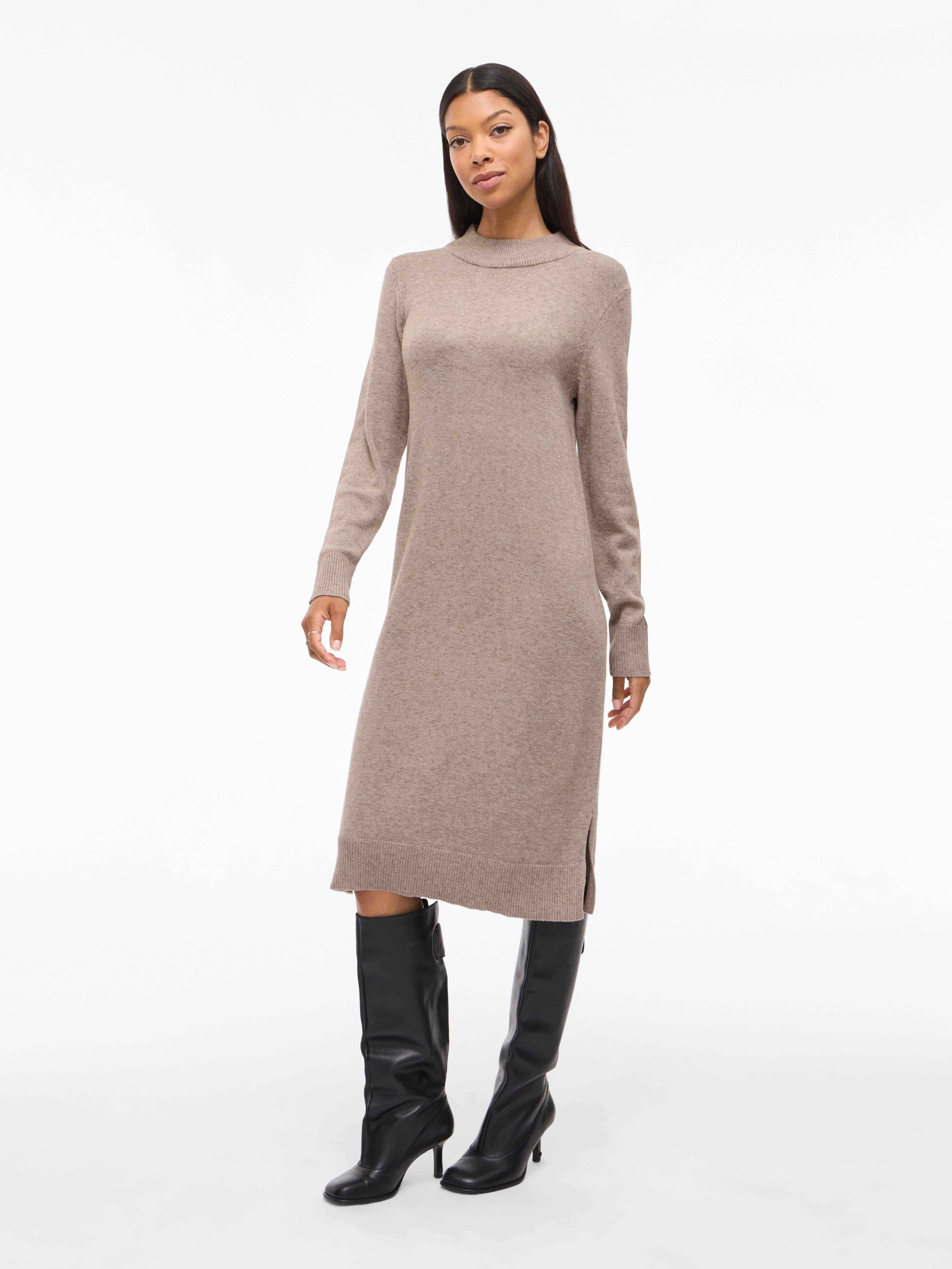 Vila Strickkleid VIRIL CREW NECK L/S günstig online kaufen