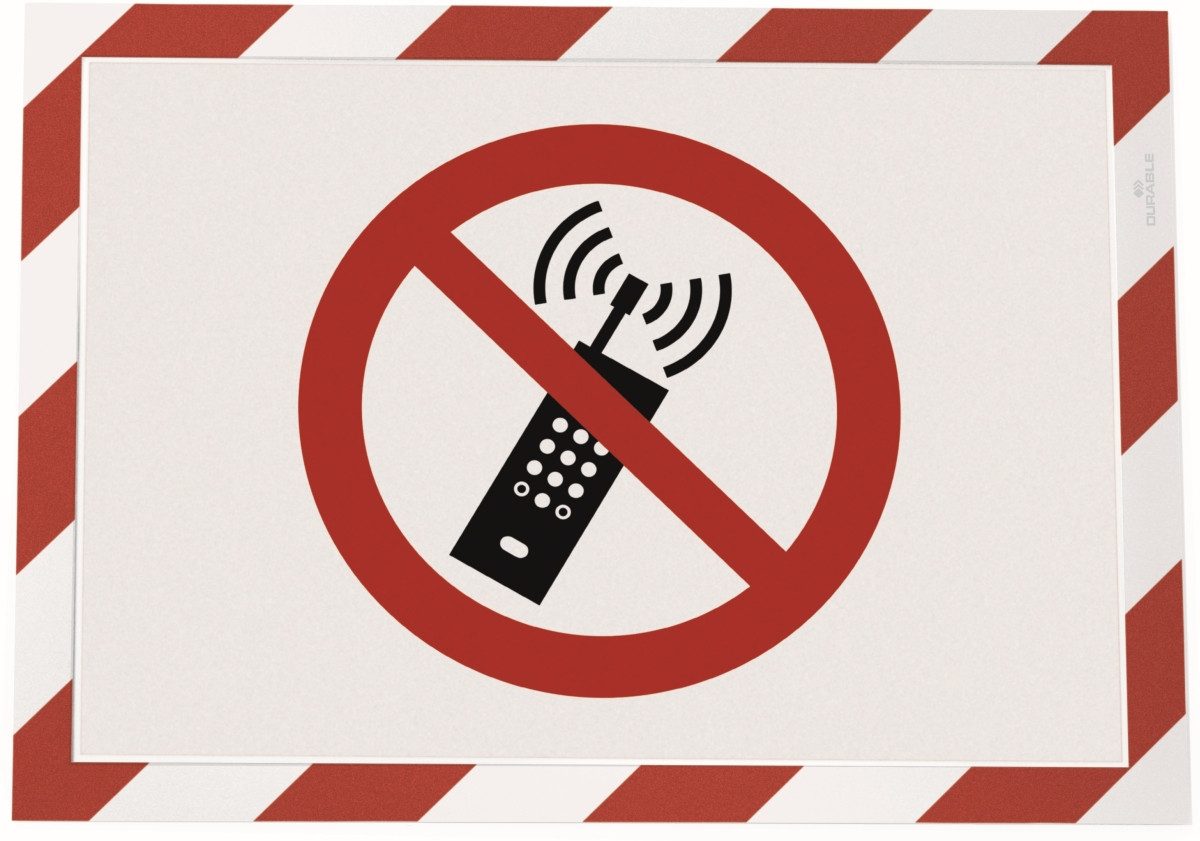 DURABLE Fächermappe Informationsrahmen Duraframe Security A4 VE=2 Stück weiß/rot