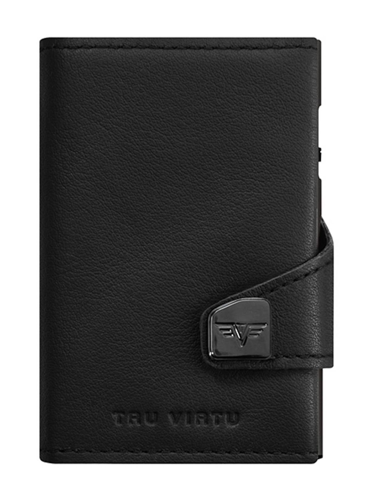 TRU VIRTU Kartenetui Click & Slide Nappa Black / Black