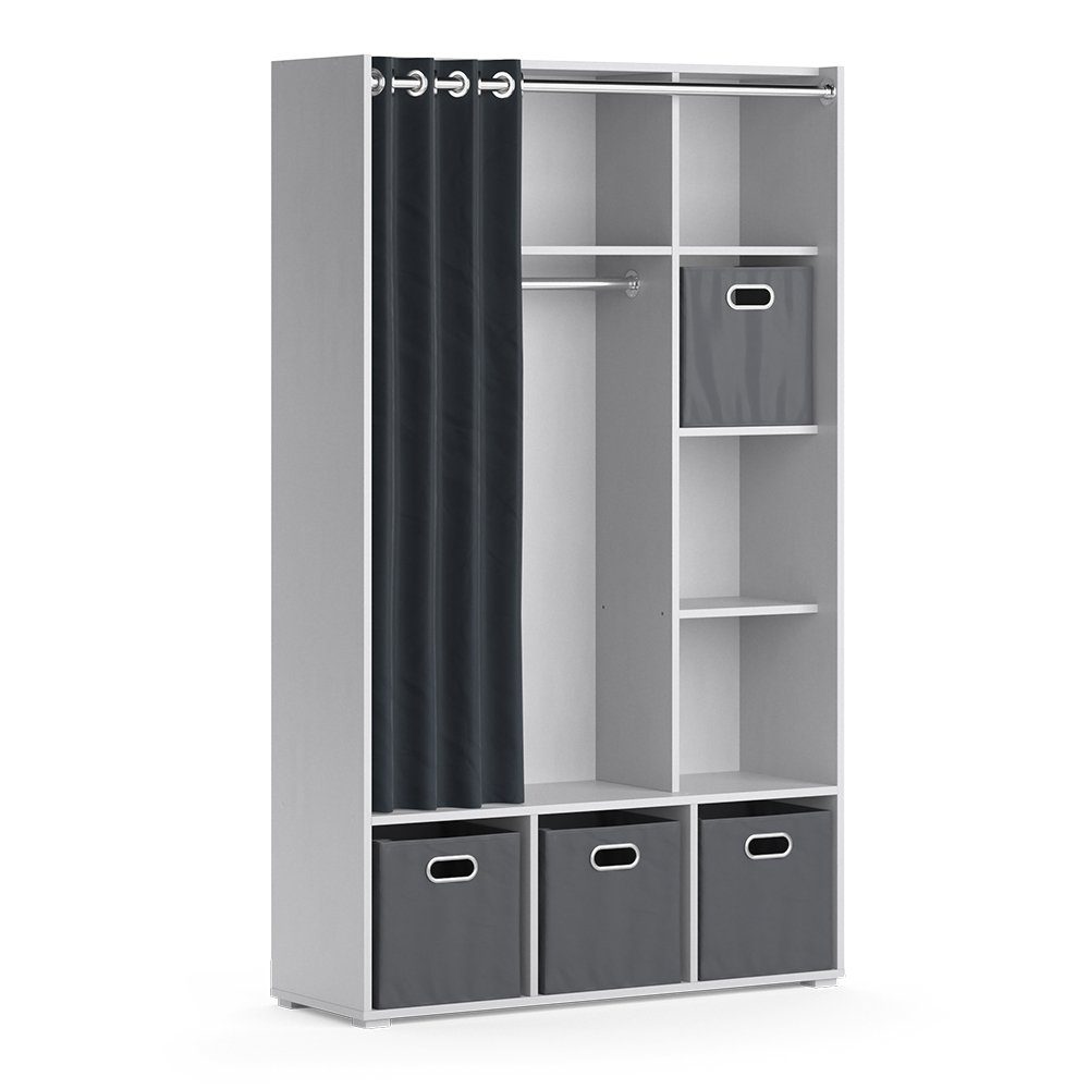 Vicco Kleiderschrank Luigi, Hellgrau, 105.8 x günstig online kaufen