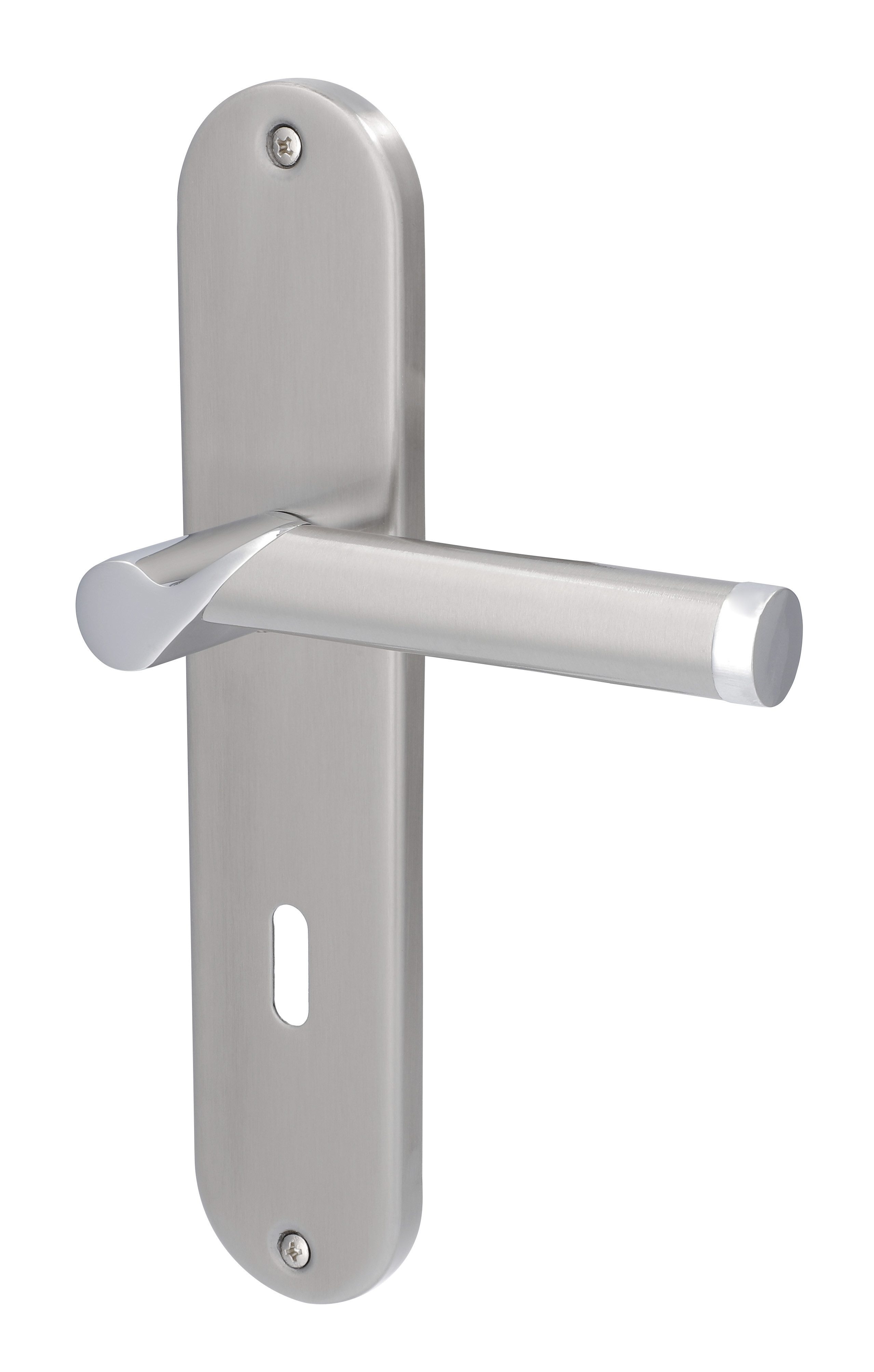 Alpertec Türbeschlag Renovierungsgarnitur für 3 Zimmertüren BB und 1 WC (Set, 4 St., Spar-Set), Edelstahl satiniert / poliert