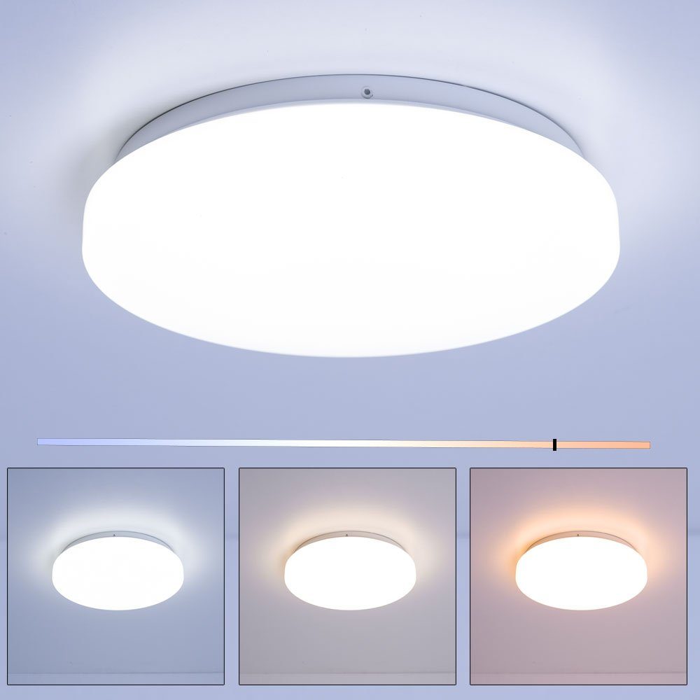 etc-shop LED Deckenleuchte, Deckenleuchte Wohnzimmerleuchte LED-Leuchtmittel verbaut, fest Deckenlampe Warmweiß, Küchenlampe