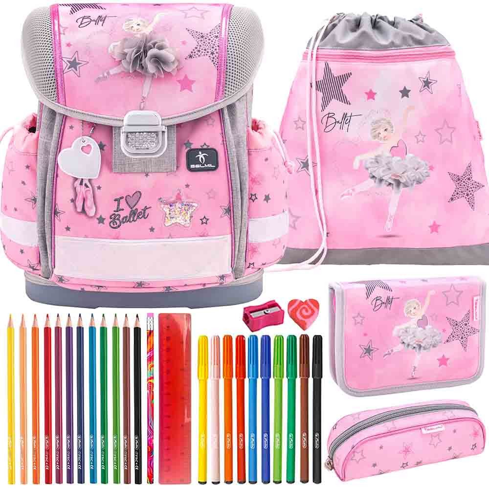 Belmil Schulranzen Set Classy 10-teilig 2025 Mädchen Ballerina Light pink