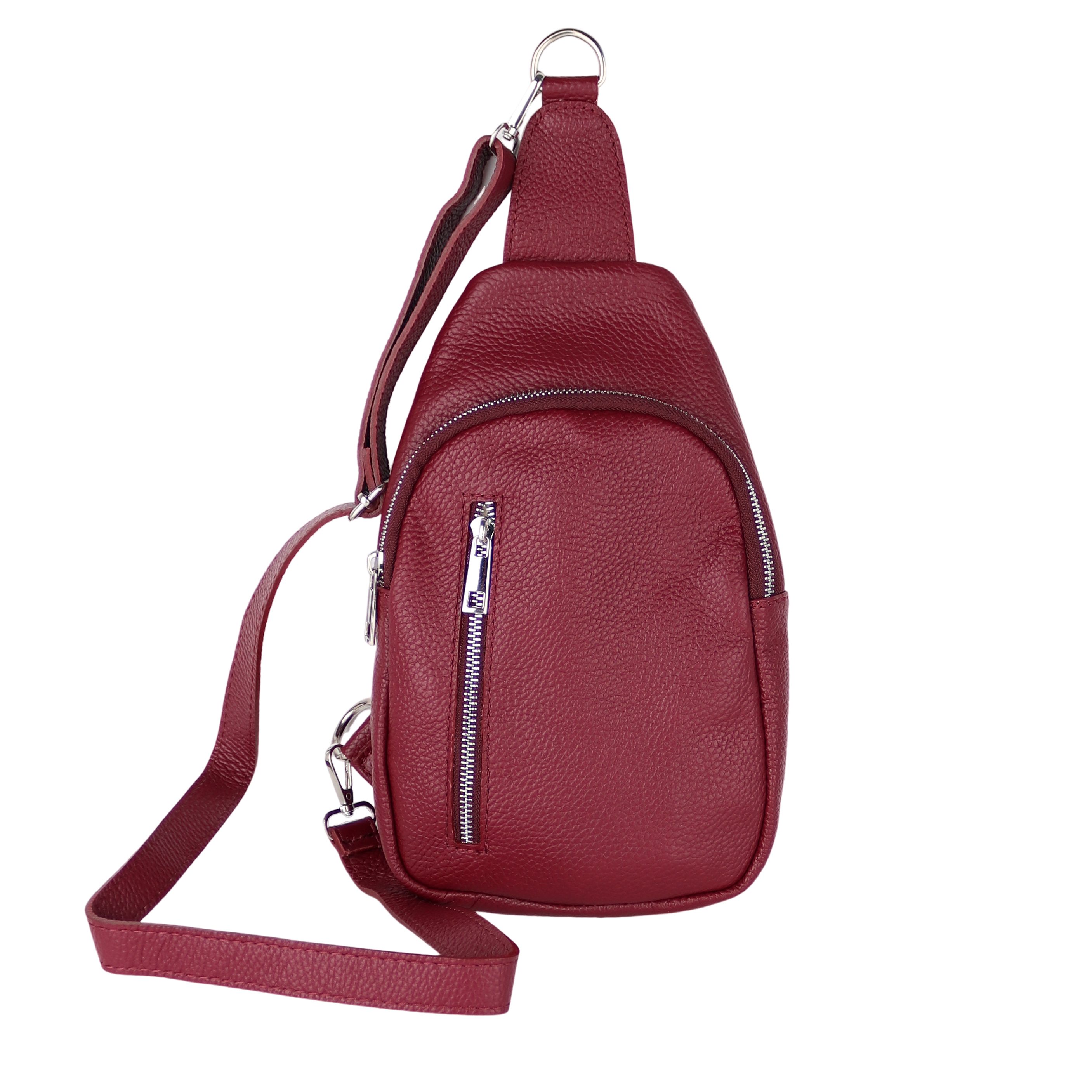 Umhängetasche Sling Bag,Brusttasche, aus Echtleder, Made in Italy