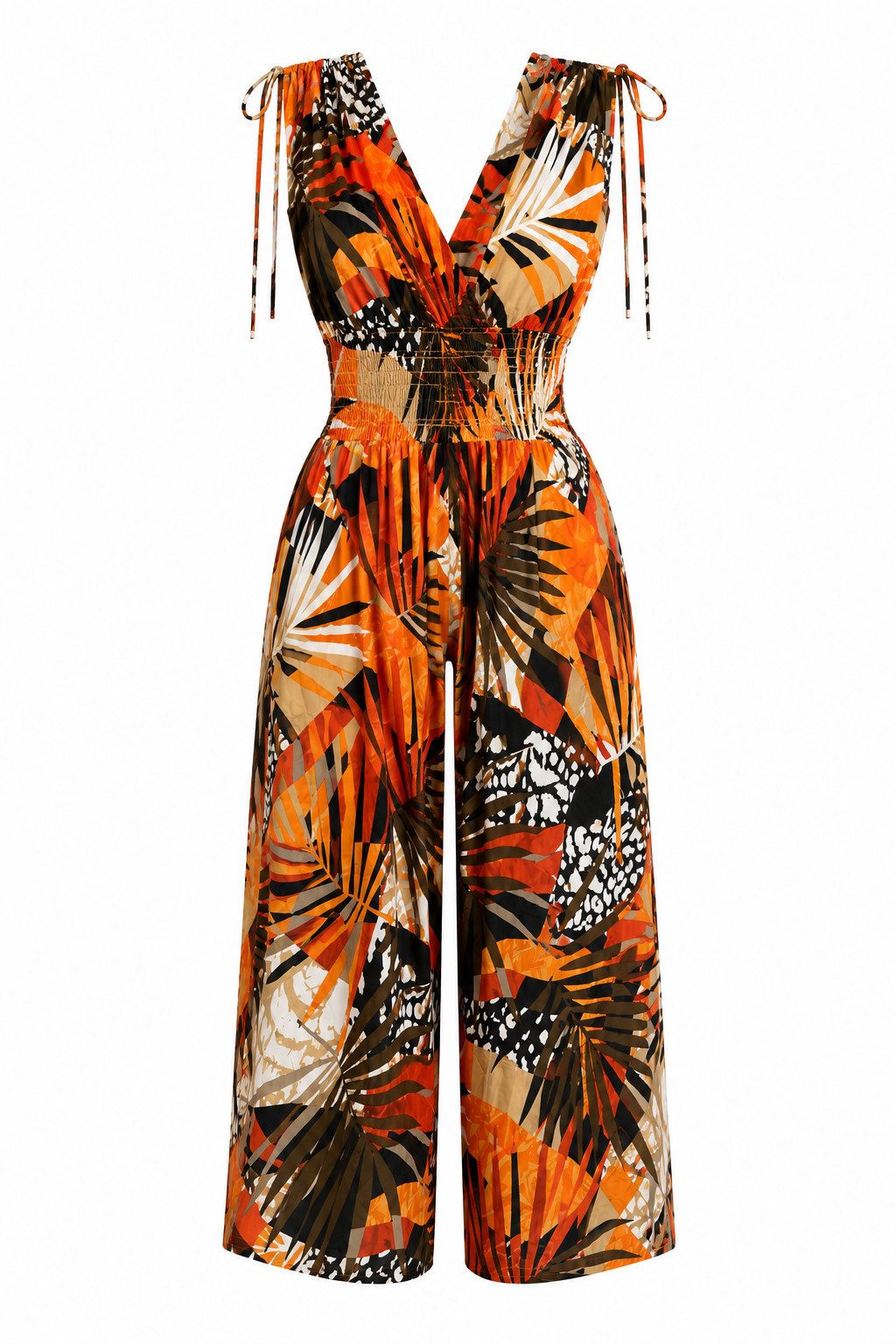 ITALY VIBES Jumpsuit - Overall mit V-Ausschnitt - Damen Overall mit All-Over-Print
