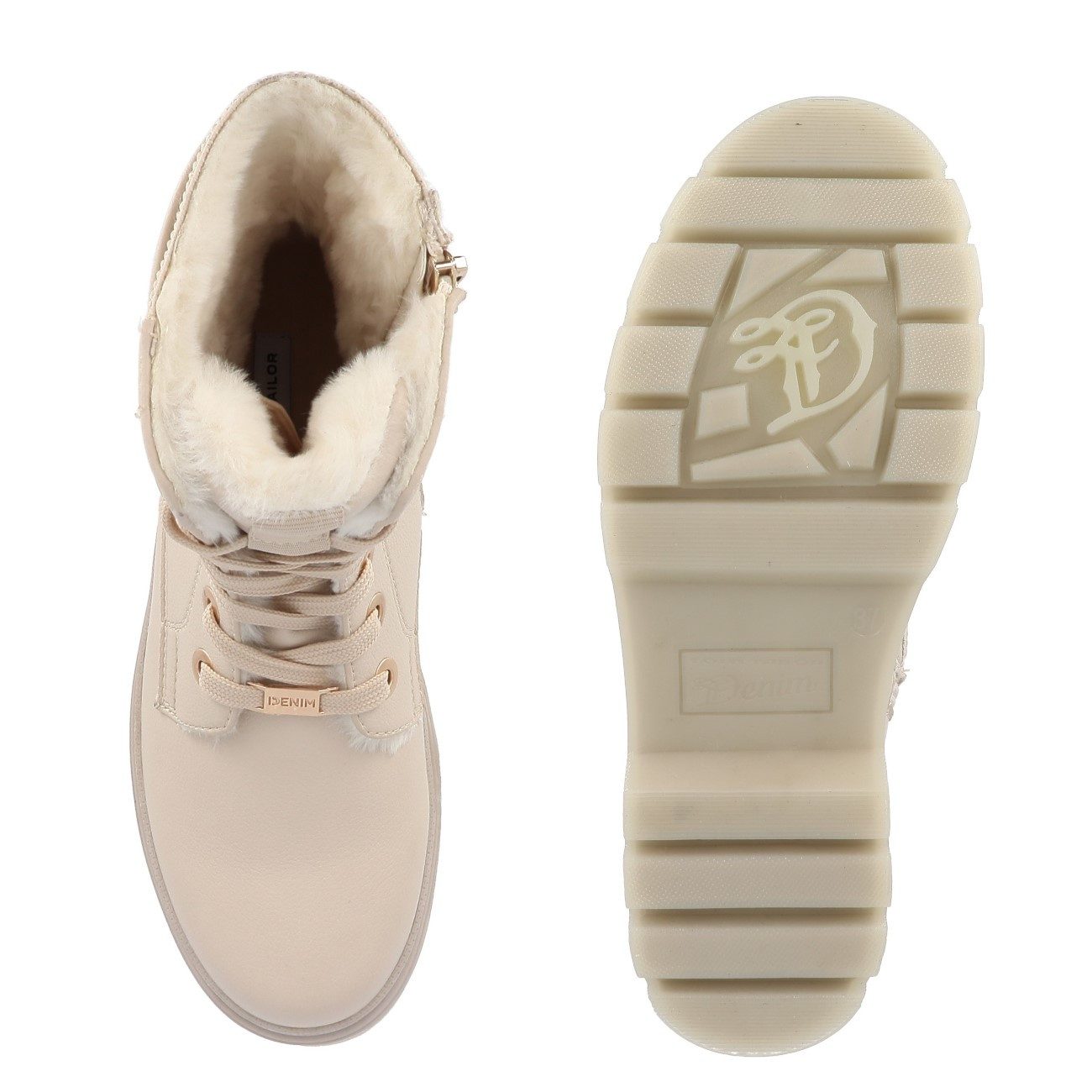 TOM TAILOR Tom Tailor Damen Boots Stiefelette beige EUR 40 Stiefel – Bild 4 von 4