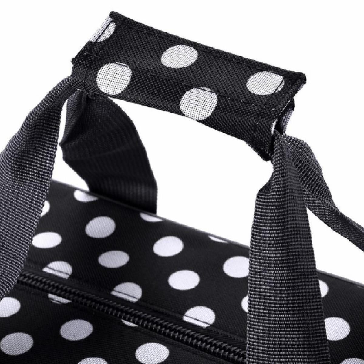 Phönix Nähmaschinentasche Phönix Overlocktasche Polka Dots schwarz